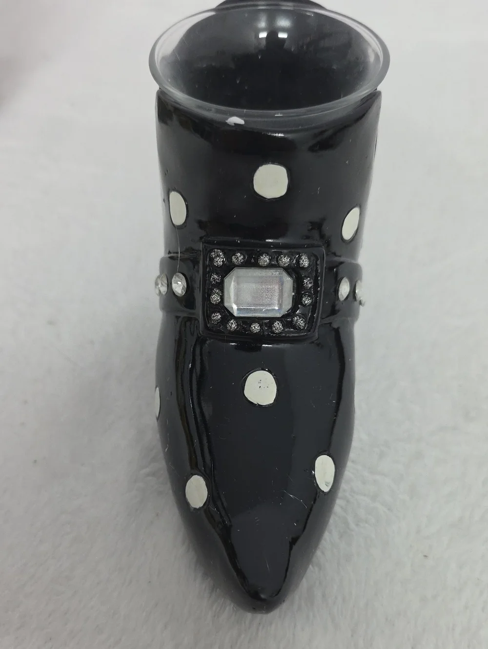 Halloween Witch's Shoe Polka Dot Tealight Candleholder